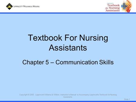 Textbook For Nursing Assistants