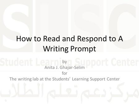 How to Read and Respond to A Writing Prompt