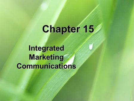 Integrated Marketing Communications