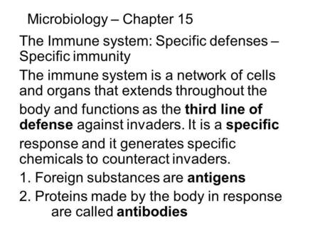 Microbiology – Chapter 15