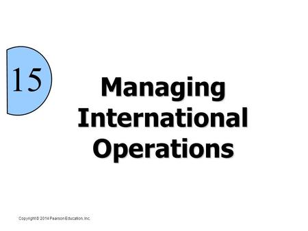 Managing International Operations