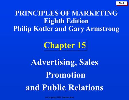 Advertising, Sales Promotion and Public Relations