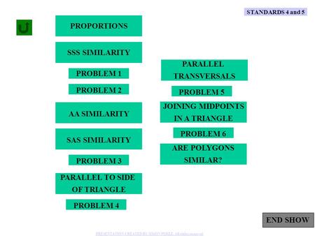 PROPORTIONS SSS SIMILARITY PARALLEL TRANSVERSALS PROBLEM 1 PROBLEM 2