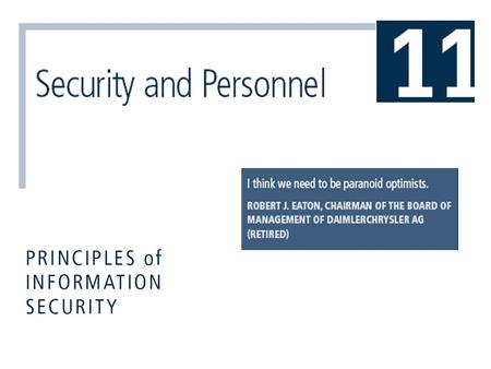 Introduction When implementing information security, there are many human resource issues that must be addressed Positioning and naming of the security.