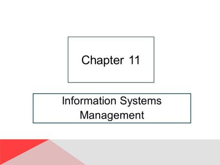 Information Systems Management