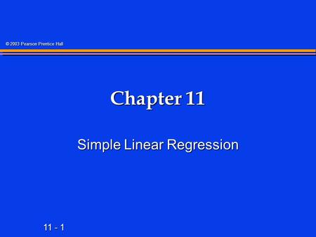 Simple Linear Regression