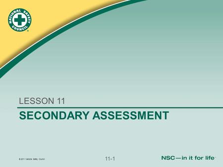 LESSON 11 SECONDARY ASSESSMENT.