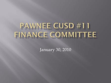 January 30, 2010.  Establish the amount of current annual deficit  Determine the amount we wish to reduce the deficit by in years one, two and three.