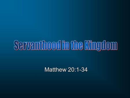 Matthew 20:1-34. Two authors do not independently express themselves alike.Two authors do not independently express themselves alike. Narratives are not.