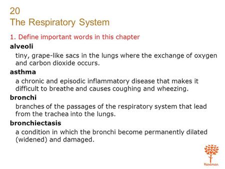 1. Define important words in this chapter