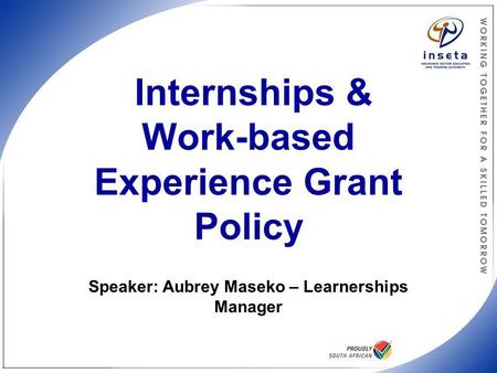 INSETA Internships Policy