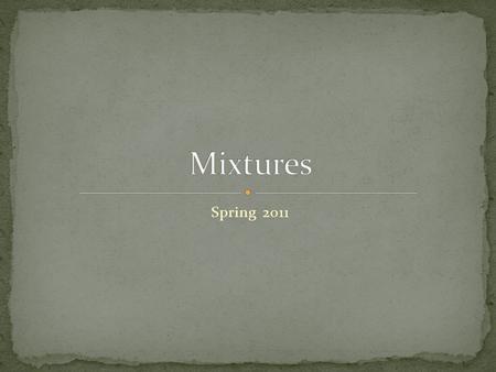 Spring 2011. 1. The smallest part of matter is: a. Cell b. Particle c. Molecule d. Atom 2. To find information about elements: a. Look at a dictionary.