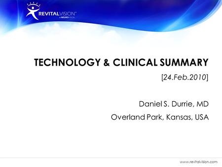 TECHNOLOGY & CLINICAL SUMMARY