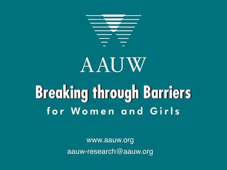 Why So Few? Women in Science, Technology, Engineering, and Mathematics.