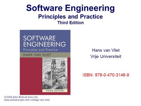 Software Engineering Principles and Practice Third Edition