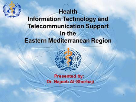 1 Presented by: Dr. Najeeb Al-Shorbaji Health Information Technology and Telecommunication Support in the Eastern Mediterranean Region.