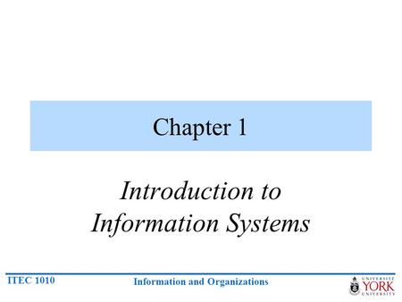 Introduction to Information Systems