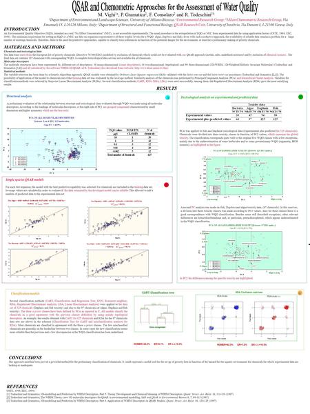 C A INTRODUCTION An Environmental Quality Objective (EQO), intended as a real “No Effect Concentration” (NEC), is not accessible experimentally. The usual.