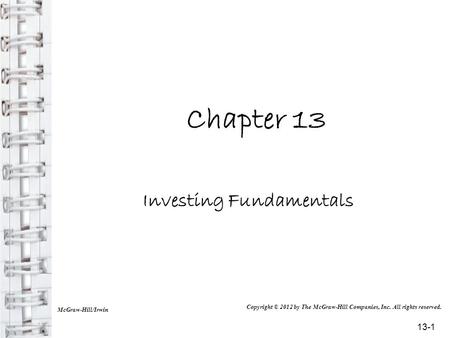 Investing Fundamentals