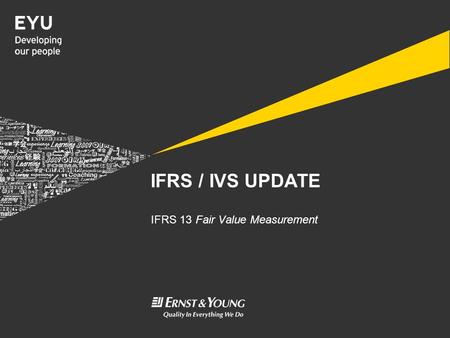 IFRS 13 Fair Value Measurement