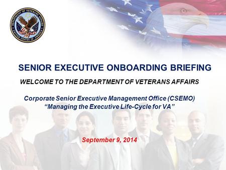 SENIOR EXECUTIVE ONBOARDING BRIEFING