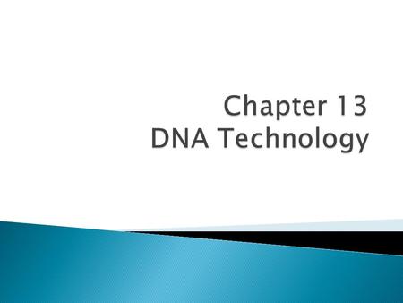 Chapter 13 DNA Technology