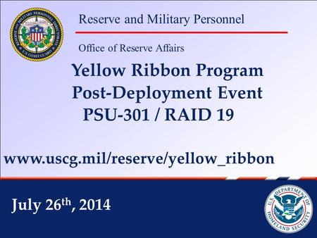 Coast Guard Yellow Ribbon Program