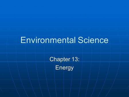 Environmental Science