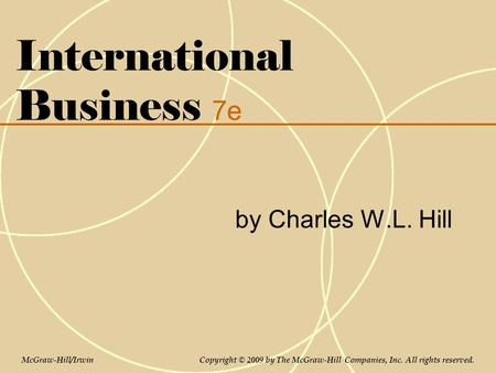 International Business 7e