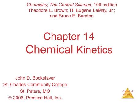 Chapter 14 Chemical Kinetics