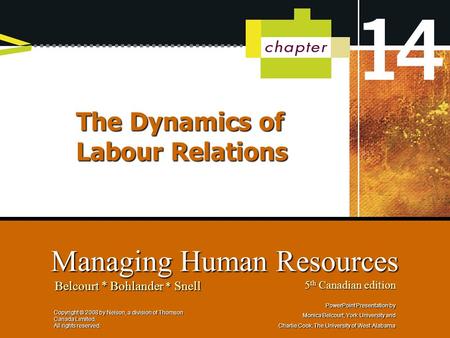 The Dynamics of Labour Relations