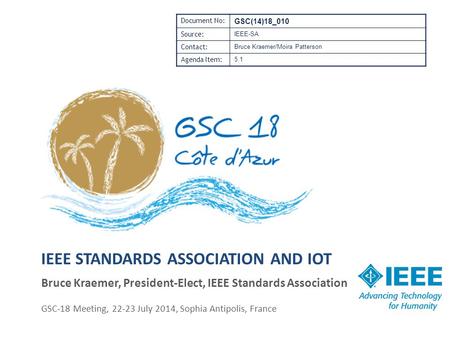 IEEE Standards association and iot