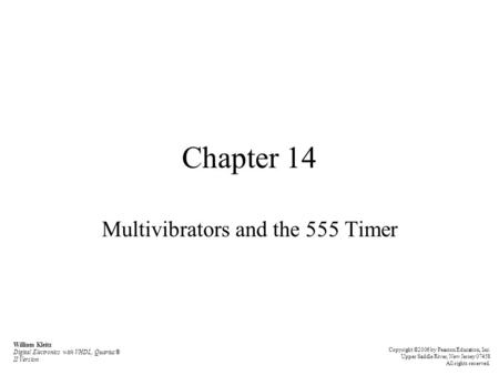 Multivibrators and the 555 Timer