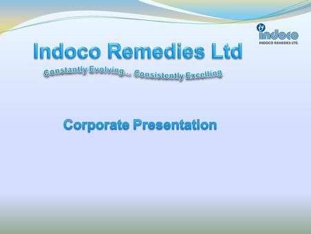 Company Profile A fast growing, fully integrated, research oriented pharmaceutical company with a Global presence Revenues in FY 2013-14 ` 7277 Mn (US.