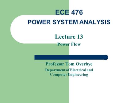 Announcements Be reading Chapter 6, also Chapter 2.4 (Network Equations). HW 5 is 2.38, 6.9, 6.18, 6.30, 6.34, 6.38; do by October 6 but does not need.