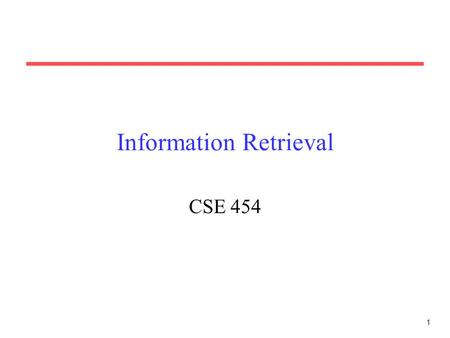 Information Retrieval