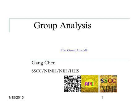 Gang Chen SSCC/NIMH/NIH/HHS