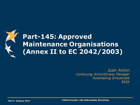 EASA/Estonian CAA Rulemaking Workshop