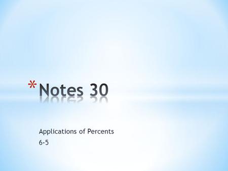 Applications of Percents 6-5. Vocabulary Commission- a fee paid to a person who makes a sale. Commission rate- a percent of the selling price.