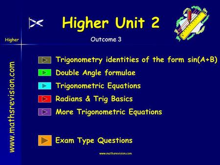 Higher Unit 2 Trigonometry identities of the form sin(A+B)