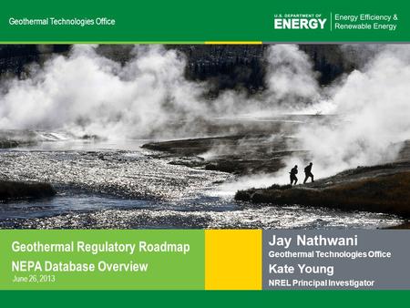 1 | US DOE Geothermal Programeere.energy.gov Public Service of Colorado Ponnequin Wind Farm Geothermal Technologies Office Geothermal Regulatory Roadmap.