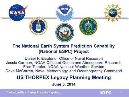 US THORPEX Legacy Planning Meeting