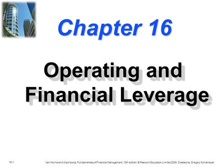 Operating and Financial Leverage