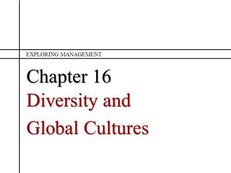 Diversity and Global Cultures