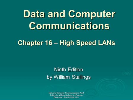 Data and Computer Communications