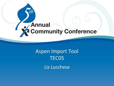 Aspen Import Tool TEC05 Liz Lucchese. Agenda Overview Anatomy of an import Using the examples References Tips & tricks for working with text files.