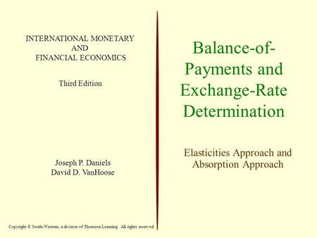 Balance-of-Payments and Exchange-Rate Determination