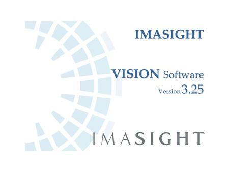 IMASIGHT VISION Software Version 3.25