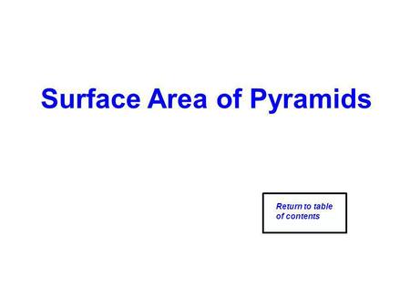 Surface Area of Pyramids