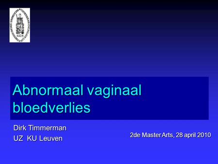 Abnormaal vaginaal bloedverlies